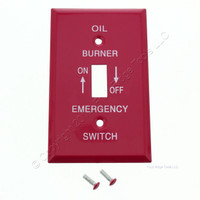 Amerelle Oil Burner Emergency Switch Wallplate 1-Toggle Cover Plate C973T