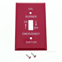 Amerelle Oil Burner Emergency Switch Wallplate 1-Toggle Cover Plate C973T