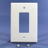 Cooper Oversize White 1-Gang Decorator Wallplate GFCI Jumbo Thermoset Cover 2751W