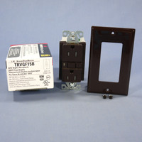 Cooper Brown Heavy Duty Grade Tamper Resistant GFCI GFI Receptacle Outlet NEMA 5-15R 15A TRVGF15B