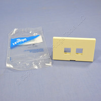 Leviton Ivory Quickport 2-Port Cubicle Wallplate Data Faceplate Fits Herman Miller 49900-HI2