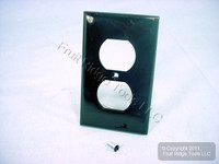 Leviton UNBREAKABLE Black Receptacle Wallplate Nylon Duplex Outlet Cover 80703-E