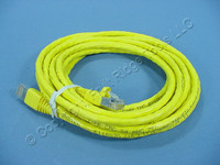 Leviton Yellow 15' Cat 6+ Ethernet LAN Patch Cord Cable Cat6 Plus 15 Ft 62460-15Y