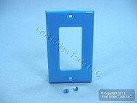 Leviton Blue UNBREAKABLE Decora Wallplate GFCI GFI Nylon Cover 80401-NB