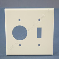 Leviton White 2-Gang Switch Cover 1.406" Receptacle Outlet Wall Plate 88007