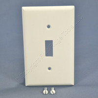 New Cooper White RESIDENTIAL 1-Gang Toggle Switch Plastic Wallplate Cover 2134W