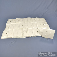 25 Leviton White JUMBO 2-Gang Toggle Switch Cover Wallplates 88109