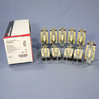 10 Cooper Electric Ivory COMMERCIAL Toggle Wall Light Switches 4-WAY 20A CS420V