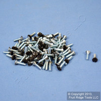 100 Leviton Brown 1/2" Wallplate Switch Cover Screws 6-32 Oval Head 85000-PRT
