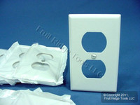 10 Leviton White RESIDENTIAL Duplex Receptacle Outlet Wallplate Covers 88003-WMP