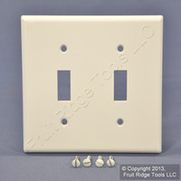 Leviton White EXTRA DEEP 2-Gang Toggle Switch Cover Wall Plate Switchplate 88309