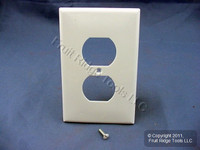Leviton White LARGE Unbreakable Receptacle Wallplate Nylon Outlet Cover PJ8-W
