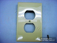 Leviton Ivory LARGE Unbreakable Receptacle Wallplate Nylon Outlet Cover PJ8-I