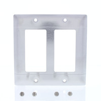 Pass and Seymour Type 430 Magnetic Stainless Steel 2-Gang Decorator Wallplate Lined Cover SL262-D