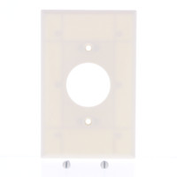 Cooper Mid-Size Light Almond 1.406" Receptacle Thermoset Wallplate Single Outlet Cover 2031LA