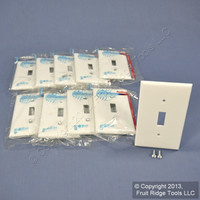 10 Leviton White Unbreakable Toggle Switch Cover Wall Plates Switchplates 80701-W