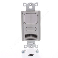 Hubbell Gray Vacancy Sensor Switch Adaptive PIR/US 120/277V 1000ft² AD2001GY1