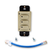 Hubbell Ivory LoadLogic Smart Switch for Controller 3-Button w/Pilot Light RCS3I