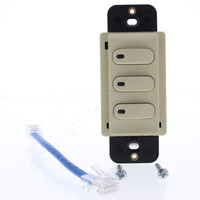 Hubbell Ivory LoadLogic Smart Switch for Controller 3-Button w/Pilot Light RCS3I