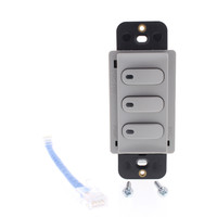 Hubbell Gray LoadLogic Smart Switch for Controller 3-Button w/Pilot Light RCS3GY