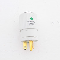 Hubbell Hospital Grade Straight Blade Plug 2P3W NEMA 5-20R 20A 125V 520HSC