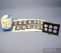 10 Leviton Brown 3-Gang Receptacle Wallplates Unbreakable Duplex Outlet Covers 80730