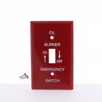 Bryant "Oil Burner Emergency Switch" Wallplate 1-Toggle Cover Plate S22710EM