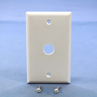 Cooper White Telephone Coaxial Cable Thermoset Wallplate Cover .625" Hole 2159W
