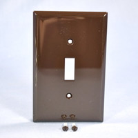 Cooper Brown UNBREAKABLE Mid-Size Switch Cover Nylon Wallplate Switchplate PJ1B