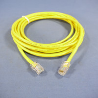 Leviton Yellow Cat 5 15 Ft Ethernet LAN Patch Cord Network Cable Cat5 52455-15Y
