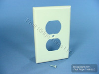 Leviton Light Almond MIDWAY Receptacle Wallplate Outlet Plastic Cover 80503-T