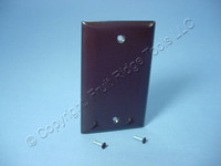 Pass and Seymour Residential Brown STANDARD Blank Cover Wallplate Box Mount SP13