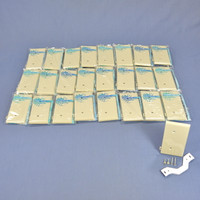 25 Leviton Ivory UNBREAKABLE Nylon Blank End Panel Sectional Cover Strap Mount Wallplates PSE14-I