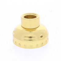 New Leviton Deep Metal Brass Lamp Holder Light Socket Cap 1/4 IPS Bushing Bulk NO SET SCREW 7159-1000