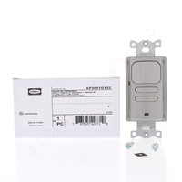 Hubbell Gray Vacancy Sensor Switch Adaptive PIR 2-Circuit 120/277V AP2001GY22