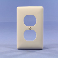 Hubbell Light Almond 1-Gang UNBREAKABLE Receptacle Wallplate Duplex Outlet Cover NP8LA