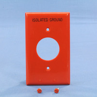 Eagle 1G Unbreakable Orange ISOLATED GROUND Single Receptacle Wallplate IG5131RN