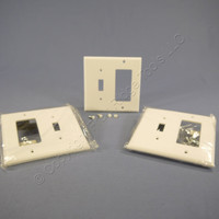 3 Eagle White 2-Gang Decorator GFCI Switch Cover Receptacle Thermoset Wallplate Switchplates 2153W