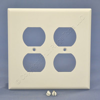 Eagle Mid-Size 2-Gang White Receptacle Thermoset Wallplate Outlet Cover 2050W