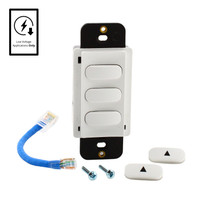 Hubbell White Dimming Switch for Load Control Panel Low Voltage 3-Button CPSD3W