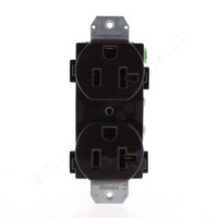 Hubbell Brown EARLESS Commercial Duplex Receptacle Outlet 20A 125V BR20M1
