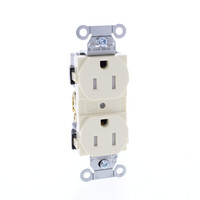 Hubbell Almond Commercial Tamper Resistant Receptacle Outlet 15A BULK BR15ALTR