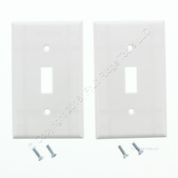 2 New Leviton White EXTRA DEEP Toggle Switch Cover Wall Plate Switchplates 88301