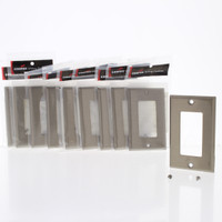 10 Cooper ANTIMICROBIAL Stainless Steel Decorator Wallplate Covers GFCI GFI 93401AM