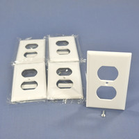 5 Cooper White RESIDENTIAL 1-Gang Outlet Cover Duplex Receptacle Wallplates 2132W