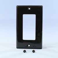 Cooper Black Standard 1-Gang UNBREAKABLE Decorator Wallplate GFCI GFI Nylon Cover 5151BK