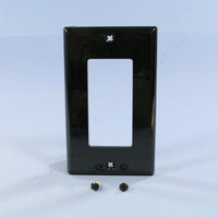 Leviton Black 1-Gang UNBREAKABLE Decora Wallplate GFCI GFI Nylon Cover 80401-NE