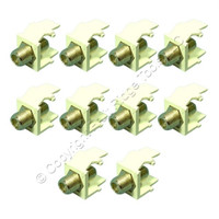 10 Leviton Light Almond Quickport F-Type Coaxial Video Cable Jacks 75-Ohm 41084-FTF