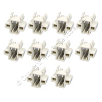 10 Leviton Compact Fluorescent Lamp Holders CFL Light Socket Snap-In Bulk 26719