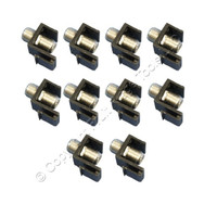 10 Cooper Black Modular TV Video Connector F-Type Coax Cable Jacks RG6 5552-5EBK